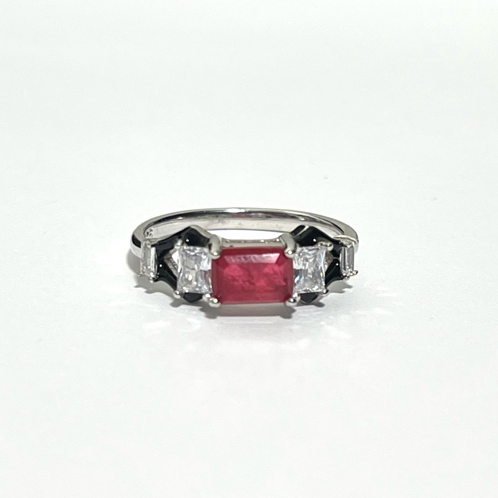 New Sterling Silver Ruby Ring - image 3